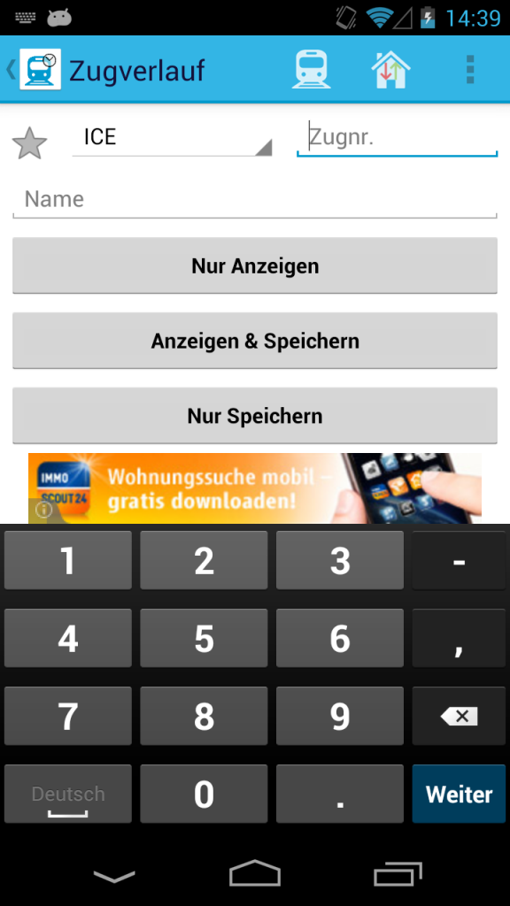 Formular Zugsuche keineantwort