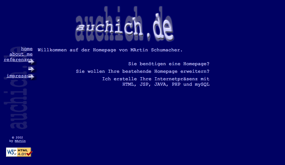 Screenshot auchich.de vom 24.09.2002